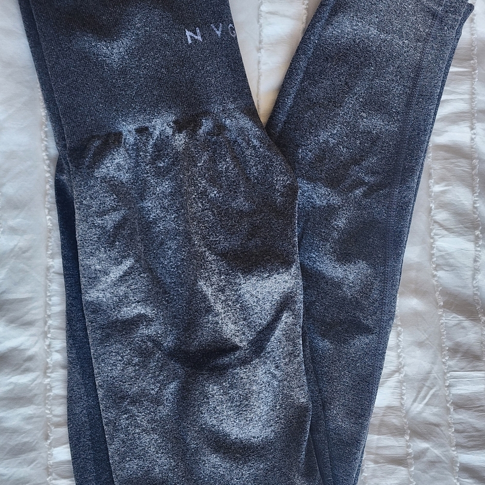 NVGTN Black Speckled Contour Seamless Leggings Size XS